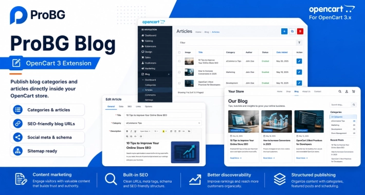 ProBG Blog for OpenCart 3